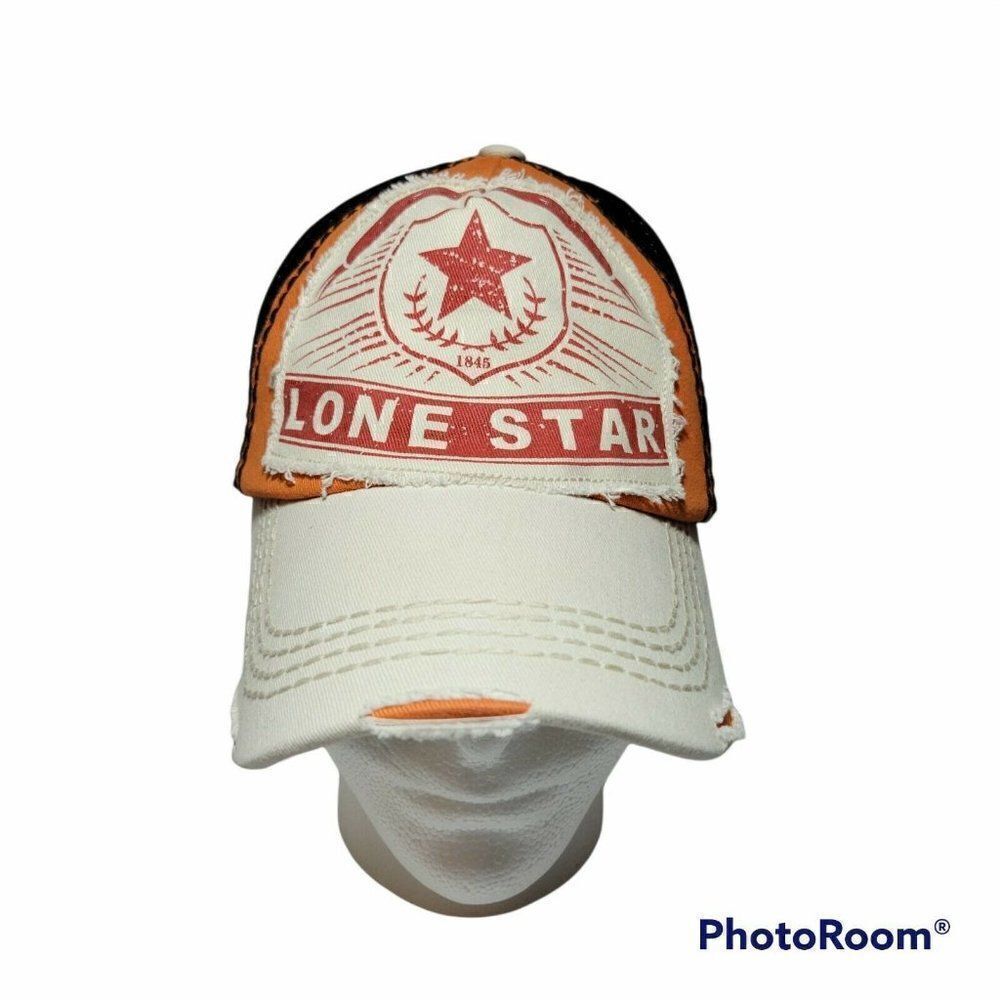 KBETHOS Lonestar Snapback Hat Distressed Baseball Cap Mesh Back Adjustable‎ - Picture 2 of 11
